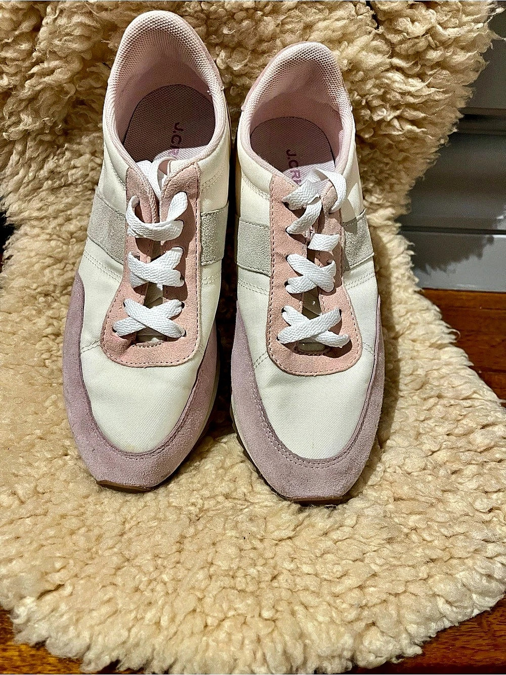 J.Crew pink & white sneakers, US 7